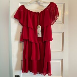 NWT Show Me Your Mumu Ruffle Red Dress